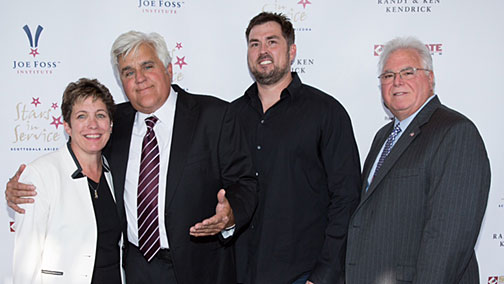 Judi Yates with Jay Leno and Marus Latrell 